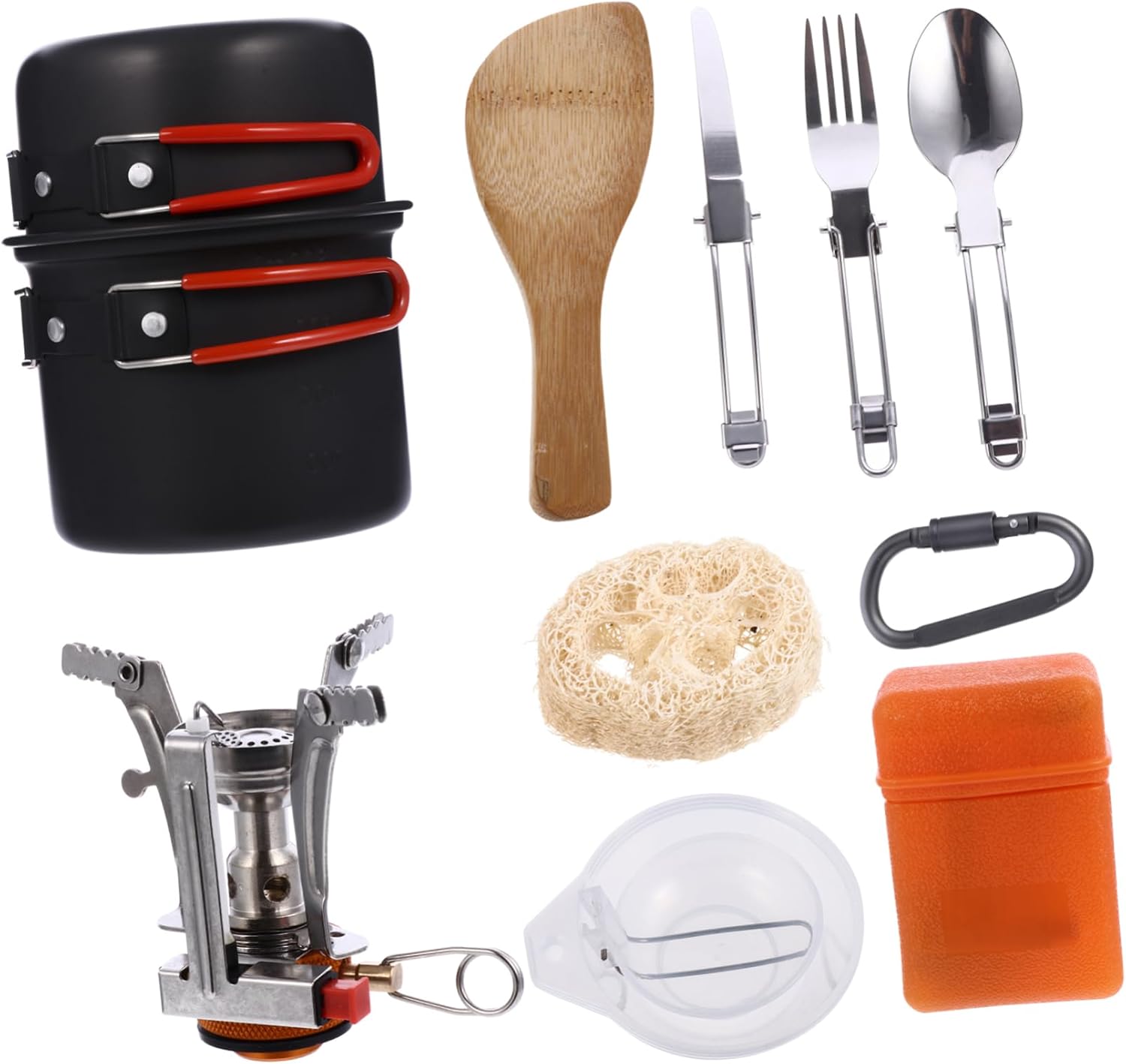 TOYANDONA 1set Portable Camping Cookware Lightweight Person Picnic Kit for Outdoor Cooking High-Temperature Resistant Hiking and Travel