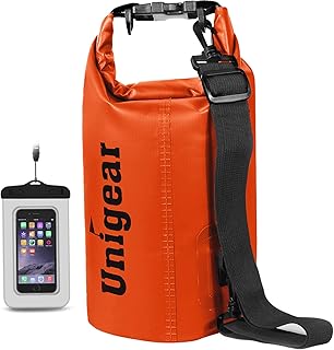 Unigear Dry Bag, 2L/5L/10L/20L/30L/40L, wasserdicht Taschen mit Handytasche und Gurte für Boot und Kajak, Angeln, Rafting,...