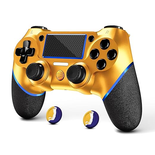 AceGamer Wireless Controller for PS4, Custom Basketball Design V2 Gamepad Joystick for PS4 with Non-Slip Grip of Both Sides and 3.5mm Audio Jack! (Basketball)