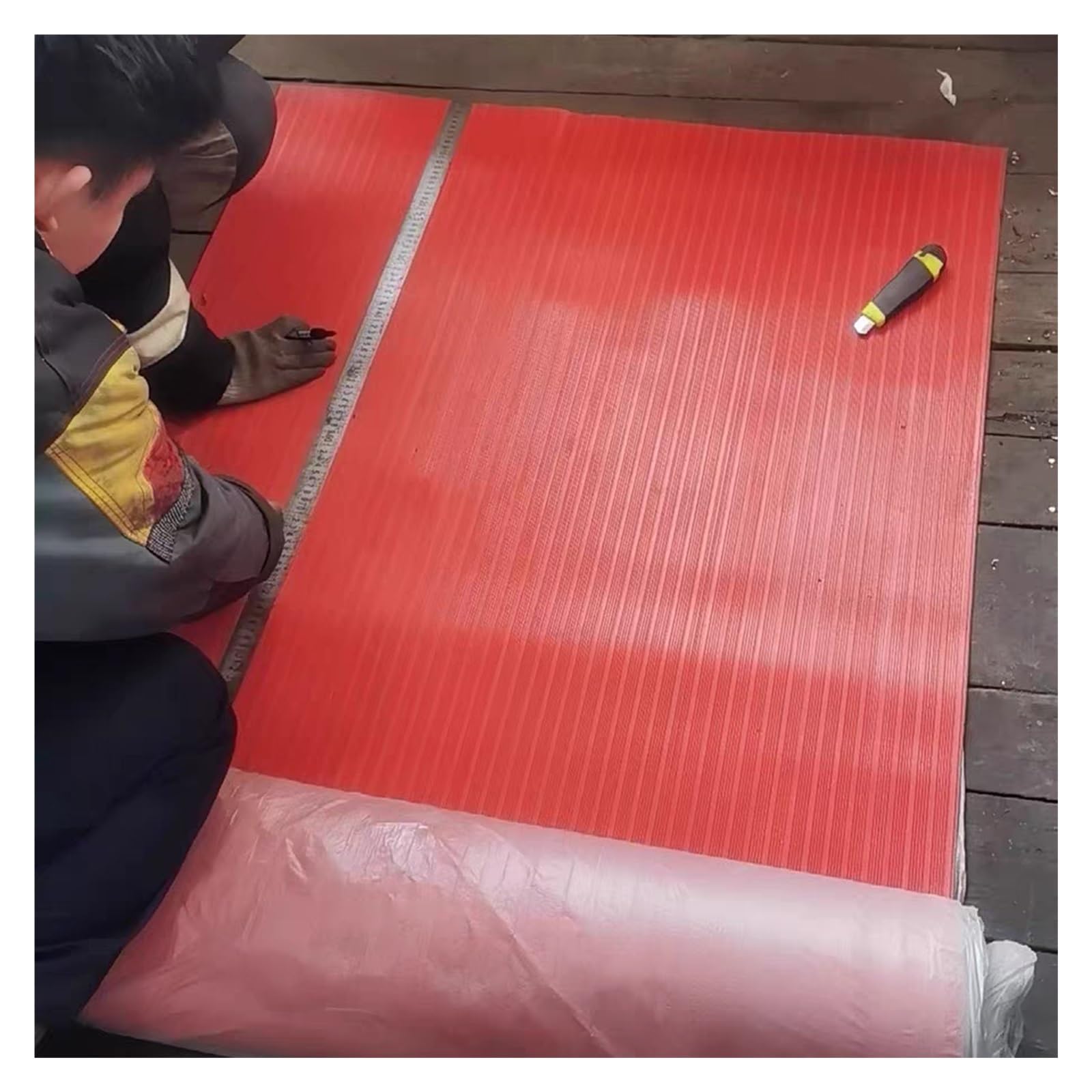 Cuttable Garage Floor Insulated Mats, Large Electrician's Insulating Rubber Safety Mat for Power Supply Station/ Distribution Room/ Industry, 3