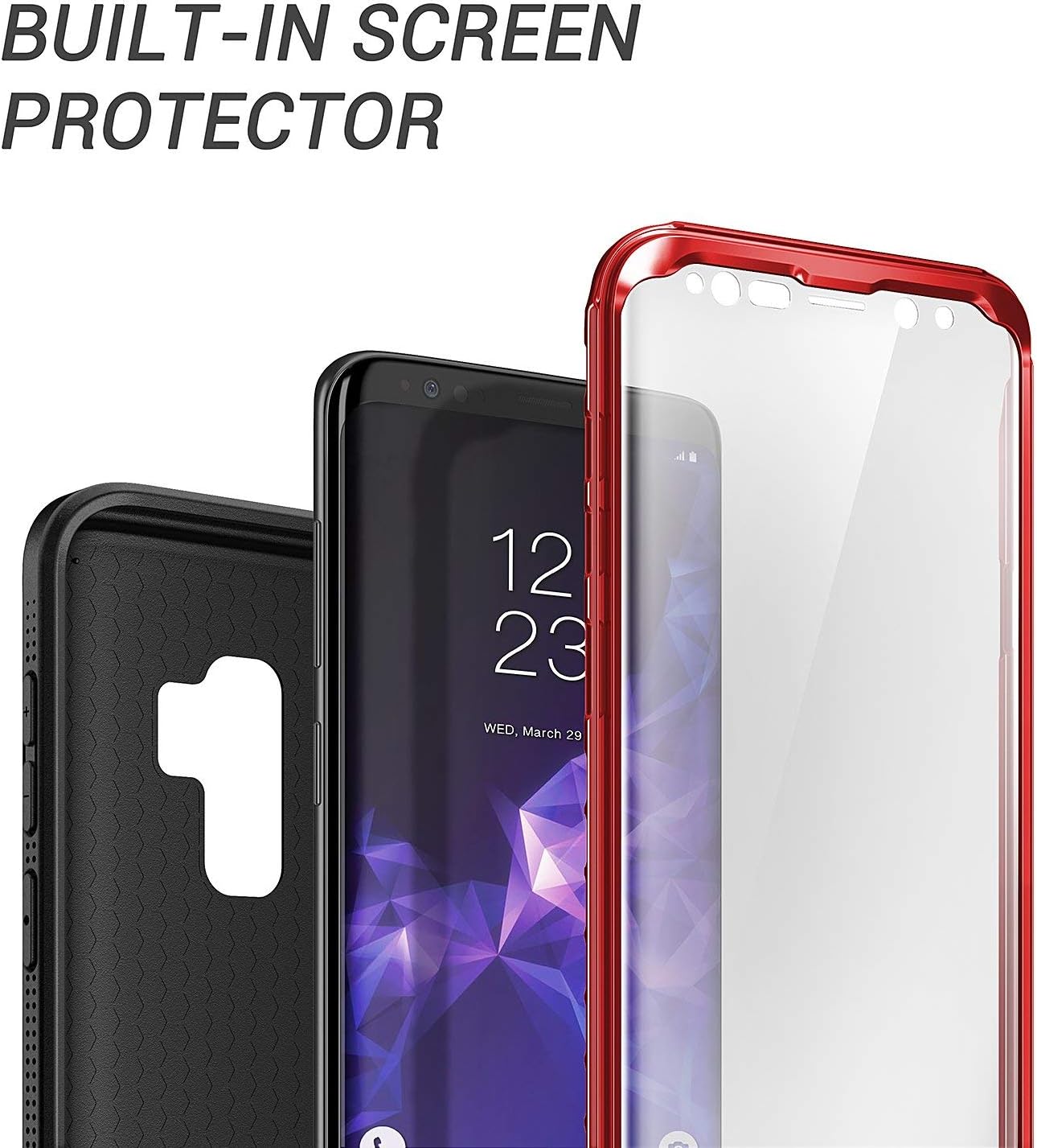 Bеѕt Sеllеr YOUMAKER Galaxy S9+ Plus Case, Metallic Red with Built-in Screen Protector Heavy Duty Protection Shockproof Slim Fit Full Body Case Cover for Samsung Galaxy S9 Plus 6.2 inch - Red/Black Hоttеѕt Sаlе YOUMAKER Galaxy S9+ Plus Case, Metallic Red with Built-in Screen Protector Heavy Duty Protection Shockproof Slim Fit Full Body Case Cover for Samsung Galaxy S9 Plus 6.2 inch - Red/Black