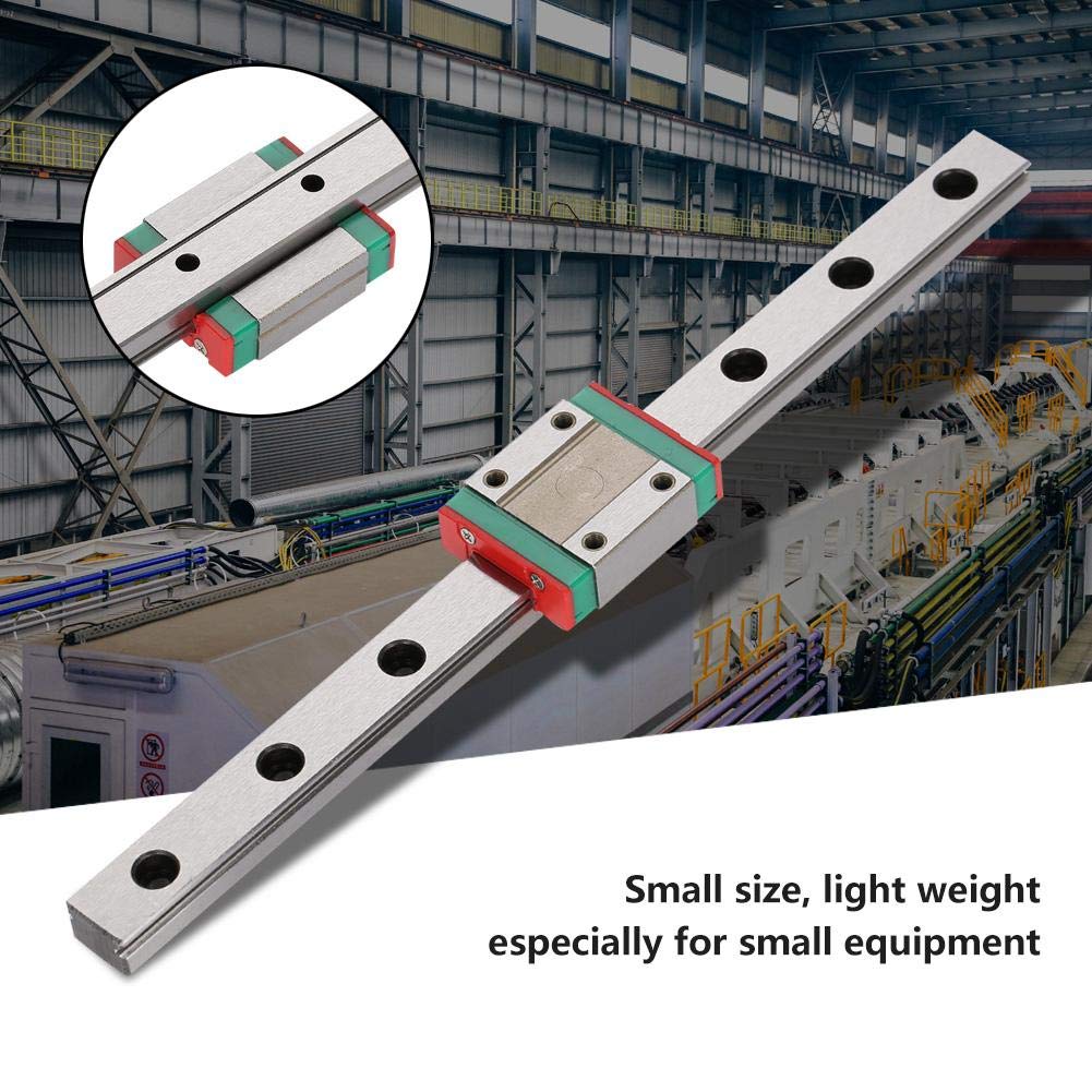 Carril lineal en miniatura 100-450 mm con bloque LML12B guía deslizante acero rodamientos 200mm