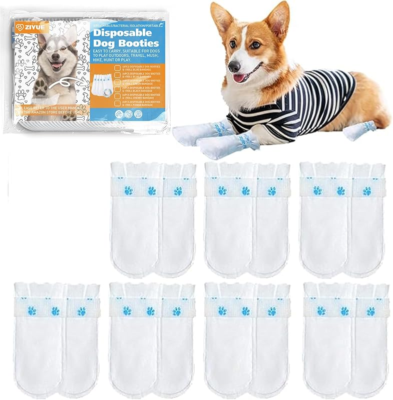 Protetores de Patas Descartáveis para Cães em Tecido Não Tecido ziyue DB01, Pacote com 12