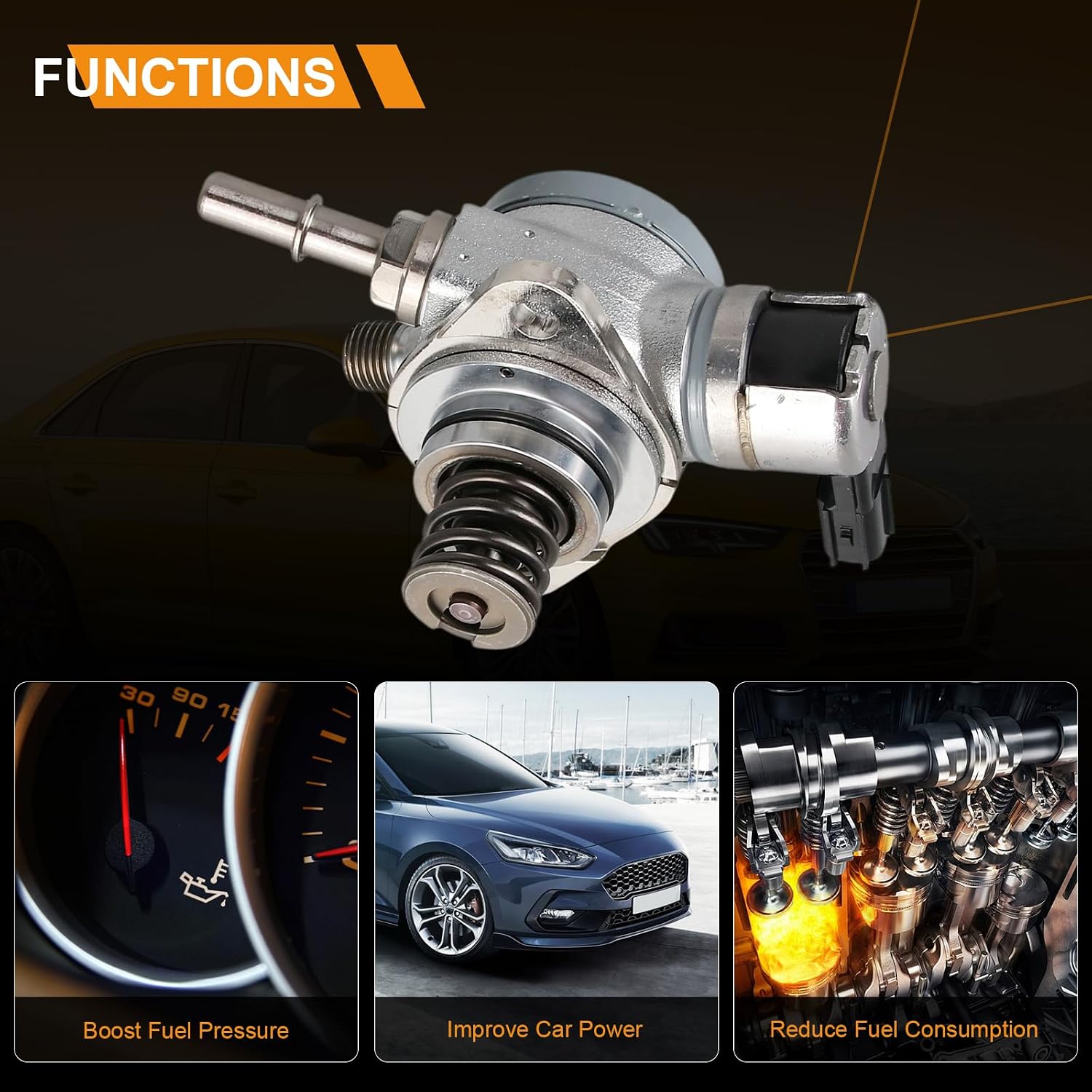 OTO-K High Pressure Fuel Pump Compatible with Ford Focus 2012-2018 2.0L,Replaces# CM5Z9350CA CM5E9D376CB GDP202