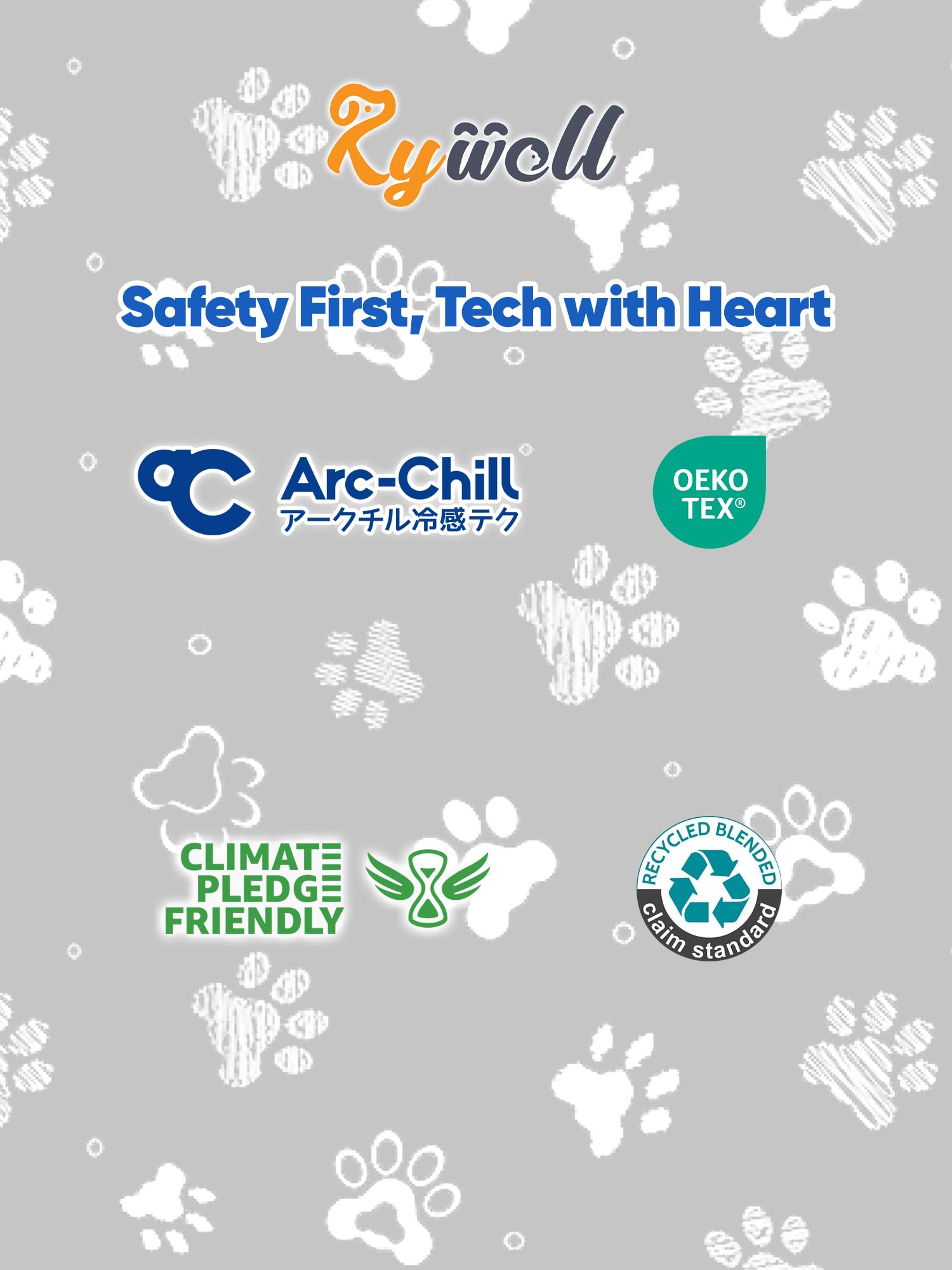Rywell Alfombrilla de refrigeración súper absorbente para perros de 59 x 40 pulgadas, Arc-Chill 3.0 y tapete de refrigeración para perros que cambia de color, se mantiene fresco y seco, lavable