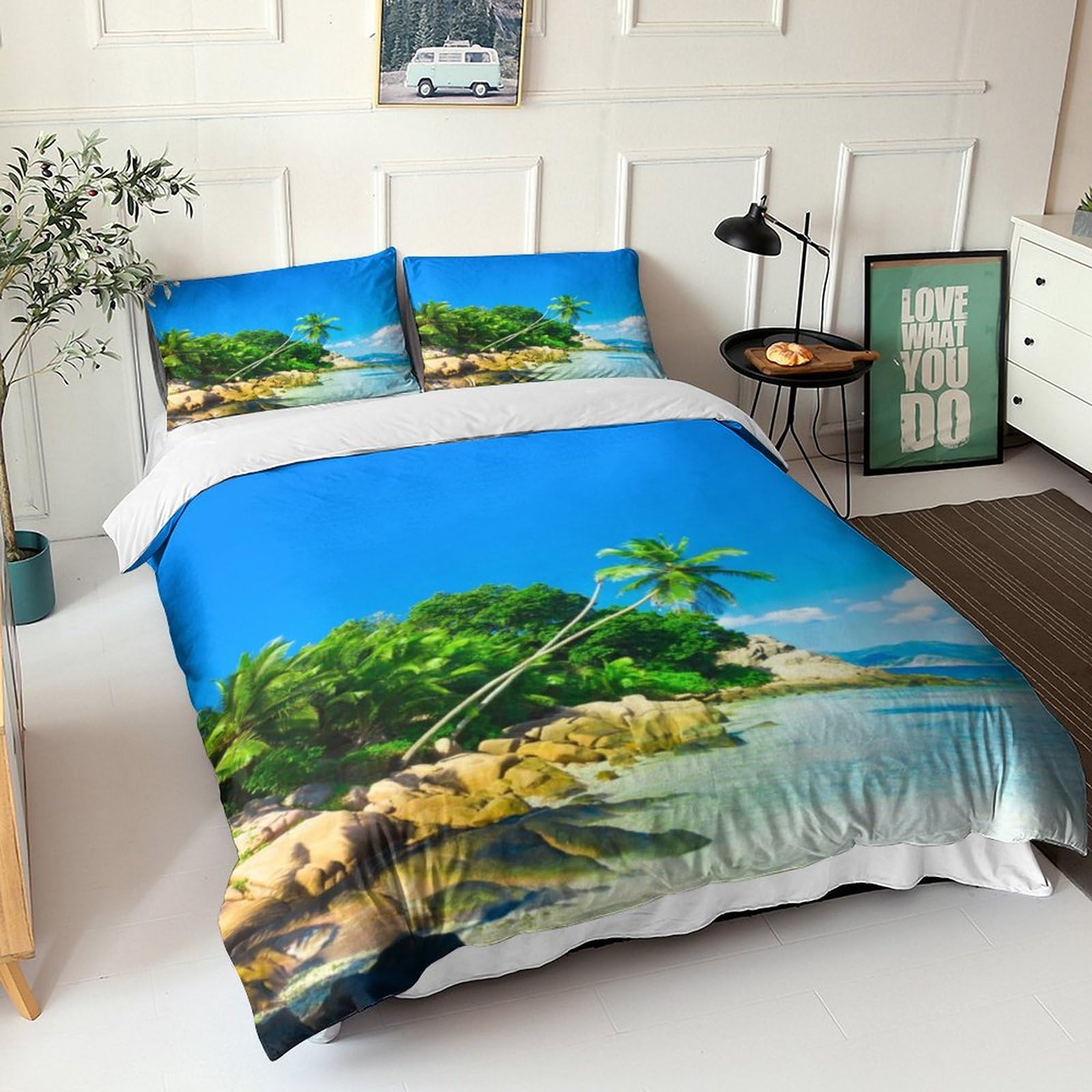 BEDPOCHY Stampa 3D Curious George Biancheria Da Letto 3 Pezzi Copripiumino Morbida Microfibra Per Ragazzi E Ragazze,coppie,camera Da Letto,decorazione Single(140x200cm