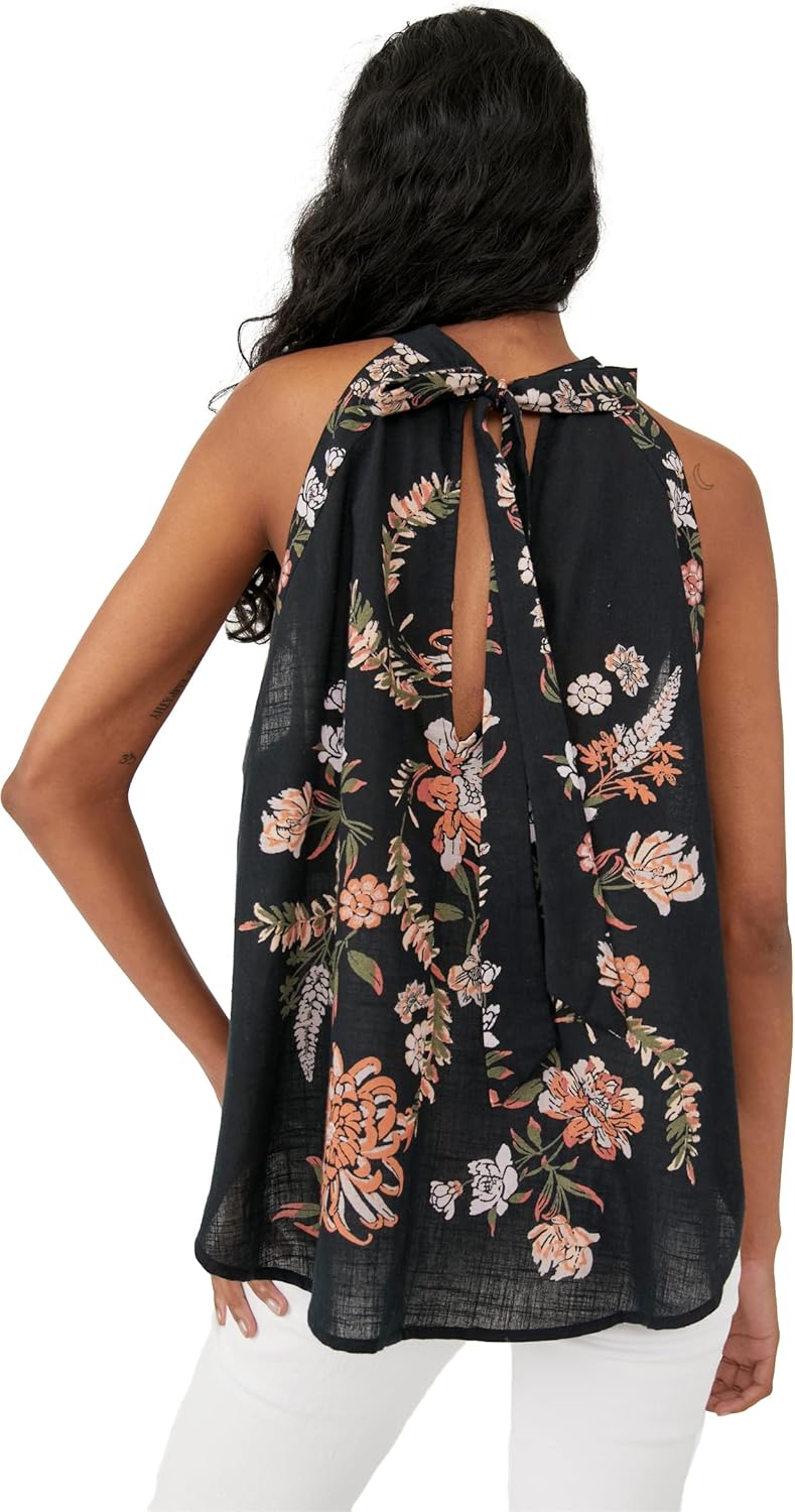 emily print halter tank