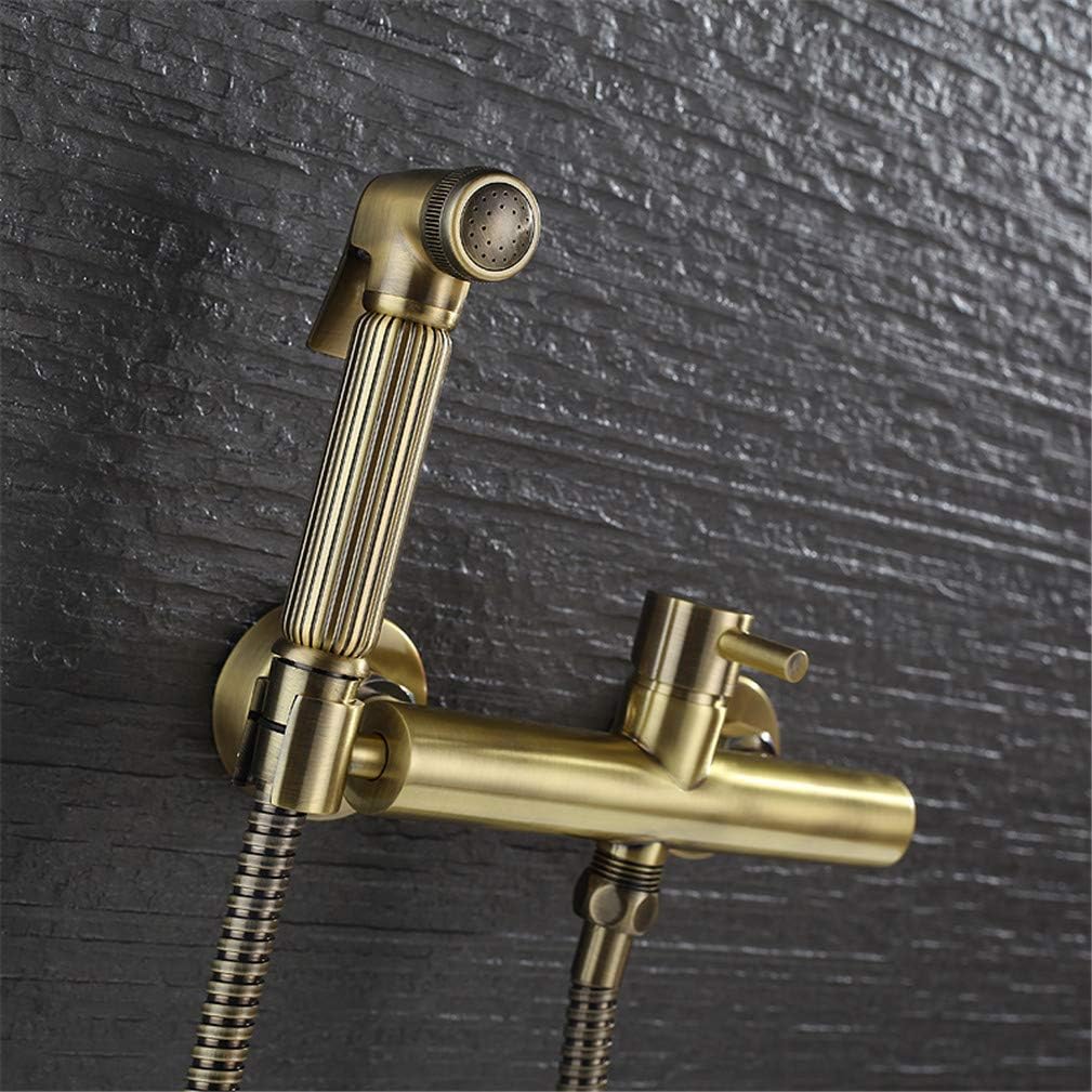 Bathroom Brass Antique Bronze Finished Bidet Faucet Toilet Bidet Shower Set Portable Bidet Spray 1.5M Hose Handheld Bidet Muslim Toilet Shattaf