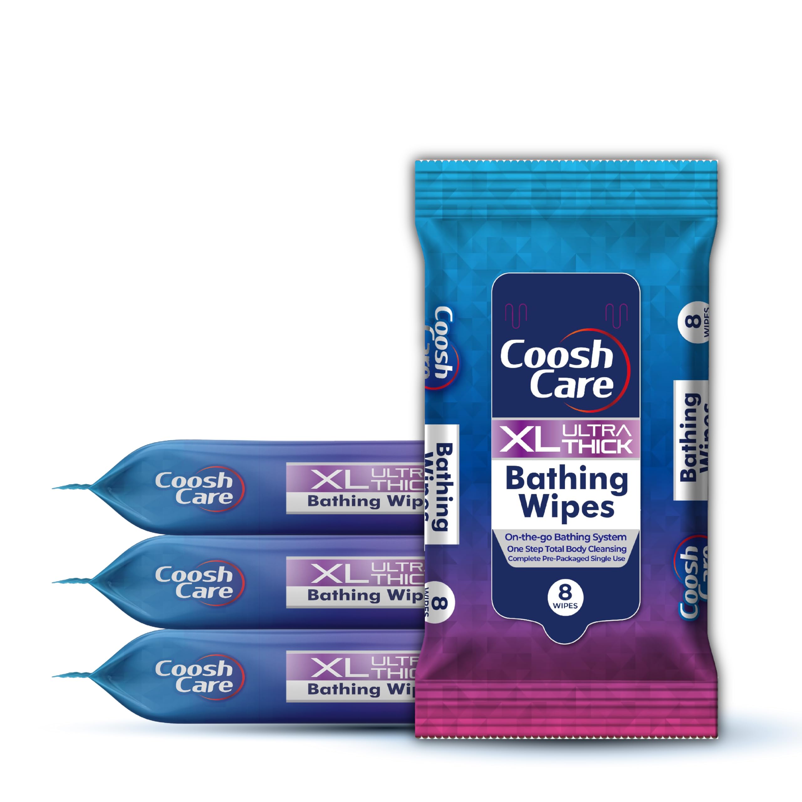 Rinse-Free Bathing Wipes: Shower Wipes (Pack of 4)