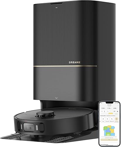 DREAME X30 Ultra Robot Aspirador y Fregona Combo, Succión de 8300Pa, Fregona Extensible y Autolimpiante con Agua de 140°F, Fregona Removible