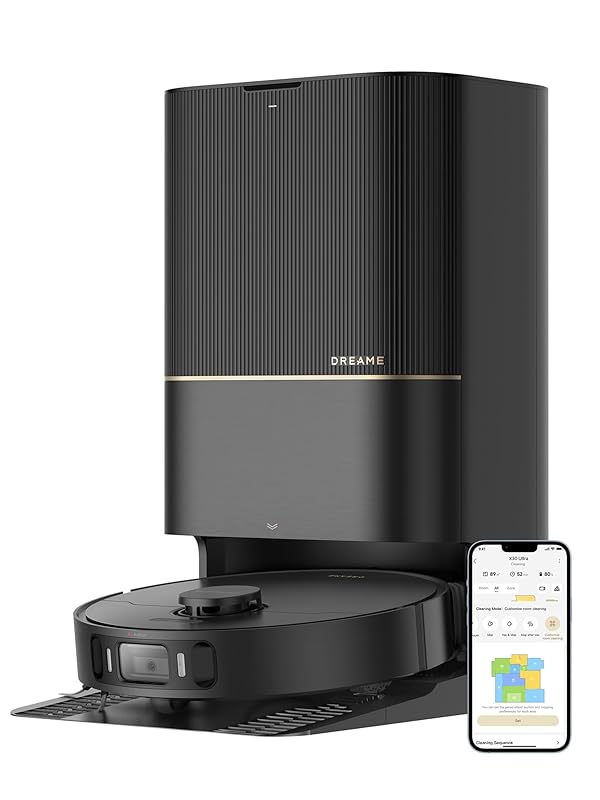 DREAME X30 Ultra Robot Vacuum and Mop Combo, 8300Pa Suction, Mop Extend and Mop Self Cleaning with 140°F Water, Removable & Liftable Mop, Self Refilling, Mop Self Drying, Smart Carpet Cleaning by DREAME - Used condition - US$774.18