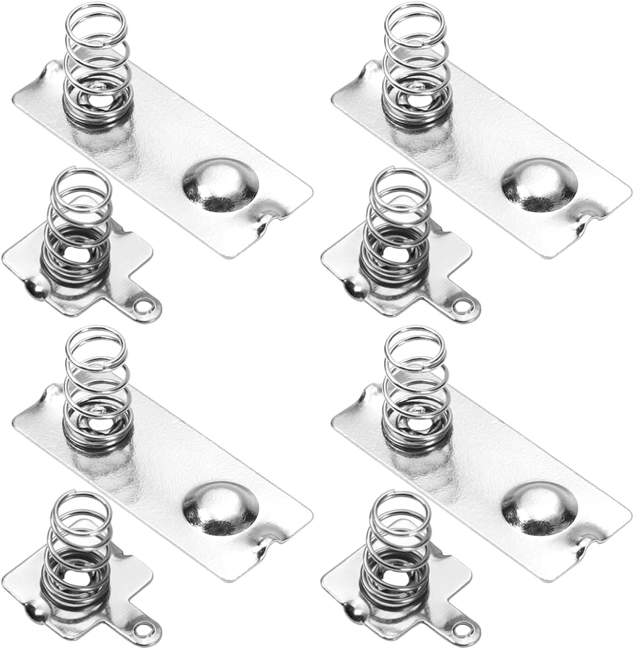 Heyiarbeit 30 Sets of Manganese Steel Positive Negative Battery Contact Plate for AA Batteries Cell Box Replacement for Devices with AA Battery Holder