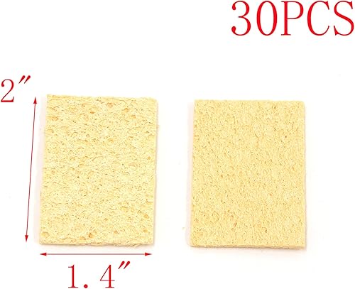 Miniatura 2 de MY MIRONEY Esponja de limpieza de punta de soldadura de repuesto de 2 x 1.4 pulgadas, esponja de limpieza de punta de soldadura amarilla, paquete de