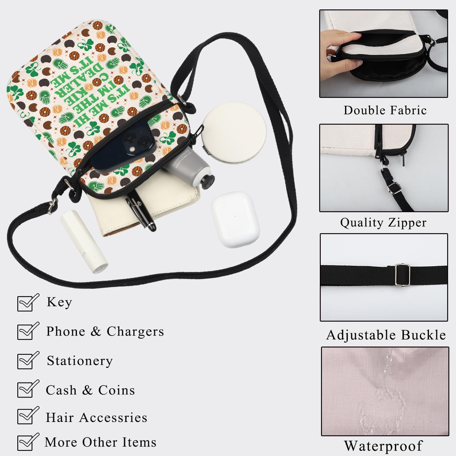 BDPWSS Scout Crossbody Bag Scout Troop Gift It's Me Hi I'm The Cookie Dealer Scouts Leader Gifts Girls Power Messenger Bag