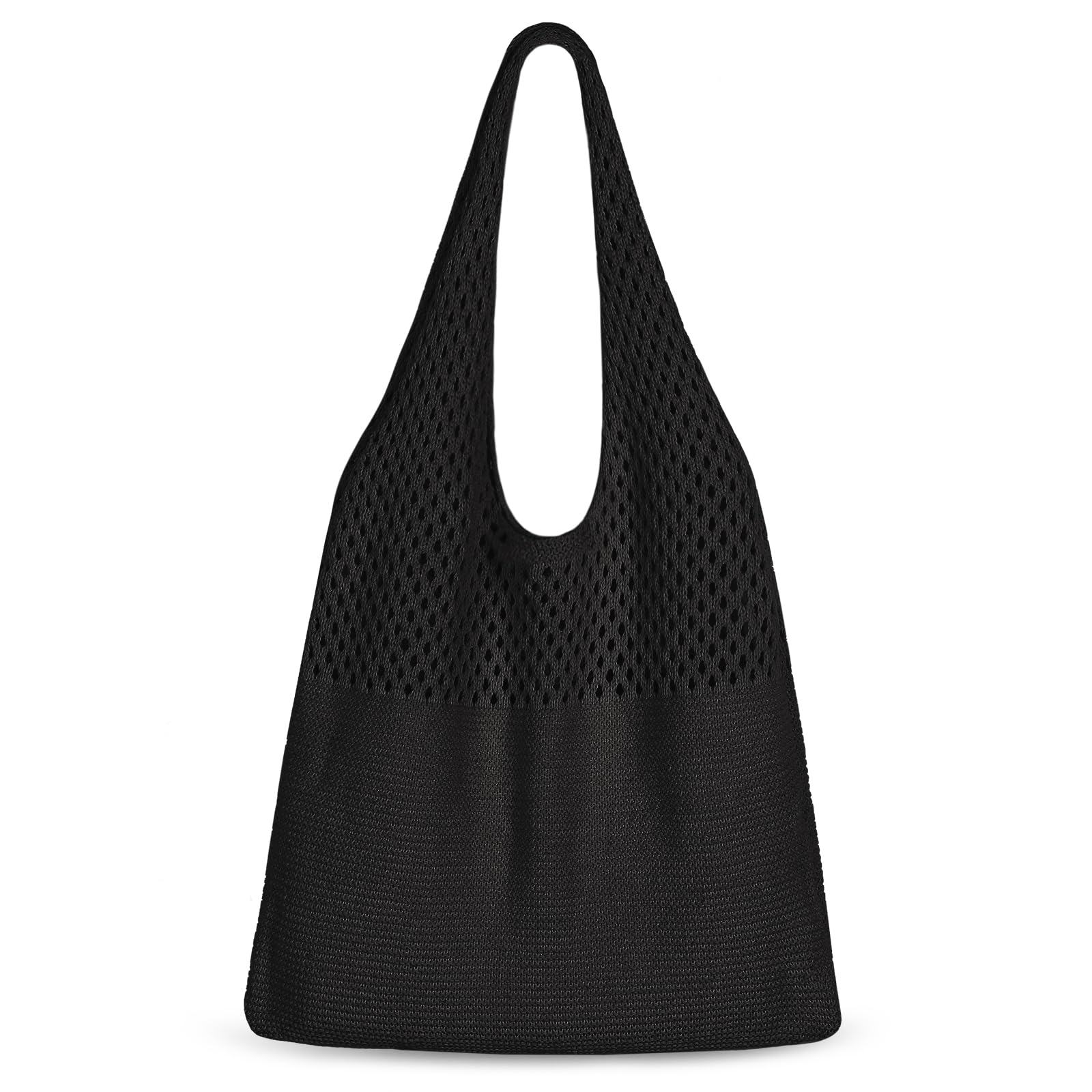 Etercycle Bolso de playa para mujer, bolso de ganchillo para el verano, bolso bandolera de malla para viajes, compras y uso diario