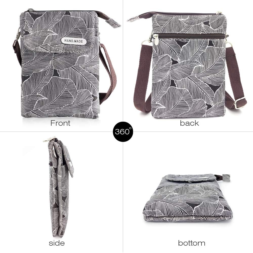 Roomy Cell Phone Purse Wallet Canvas Small Crossbody Purse Bags with Shoulder Strap For Women teen girlsl | Roomy, Canvas, Small, Bags, Shoulder Strap - Image 3