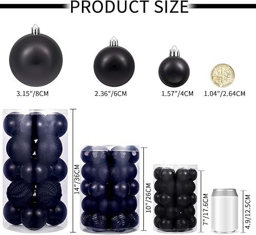 Miniatura 6 de XmasExp - Bolas de Navidad para colgar (34 unidades, irrompibles)