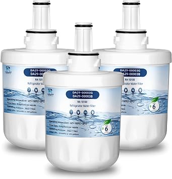 DA29-00003G HAF-CU1/XAA Water Filter Replacement for Samsung RF267AARS RFG237AARS RF268ABRS RSG257AARS RFG297AARS RF267AERS RS22HDHPNSR,6-Month Life, NSF Certified, Pack of 3