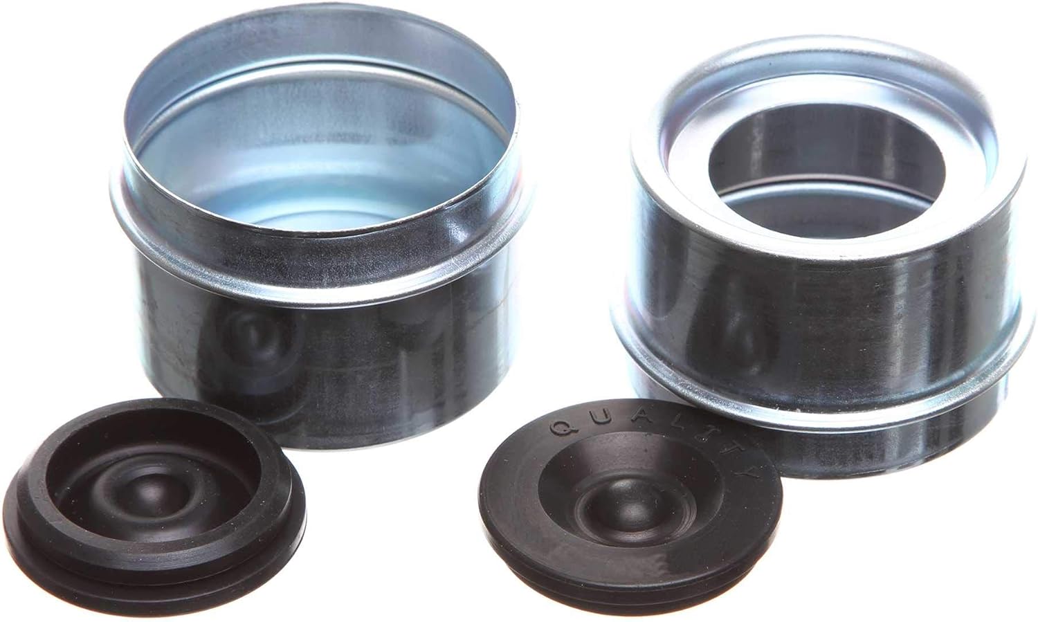 REPLACEMENTKITS Brand Trailer Axle Metal Grease Caps with Plugs Fits 1.986 I.D. EZ-Lube Axle : Automotive
