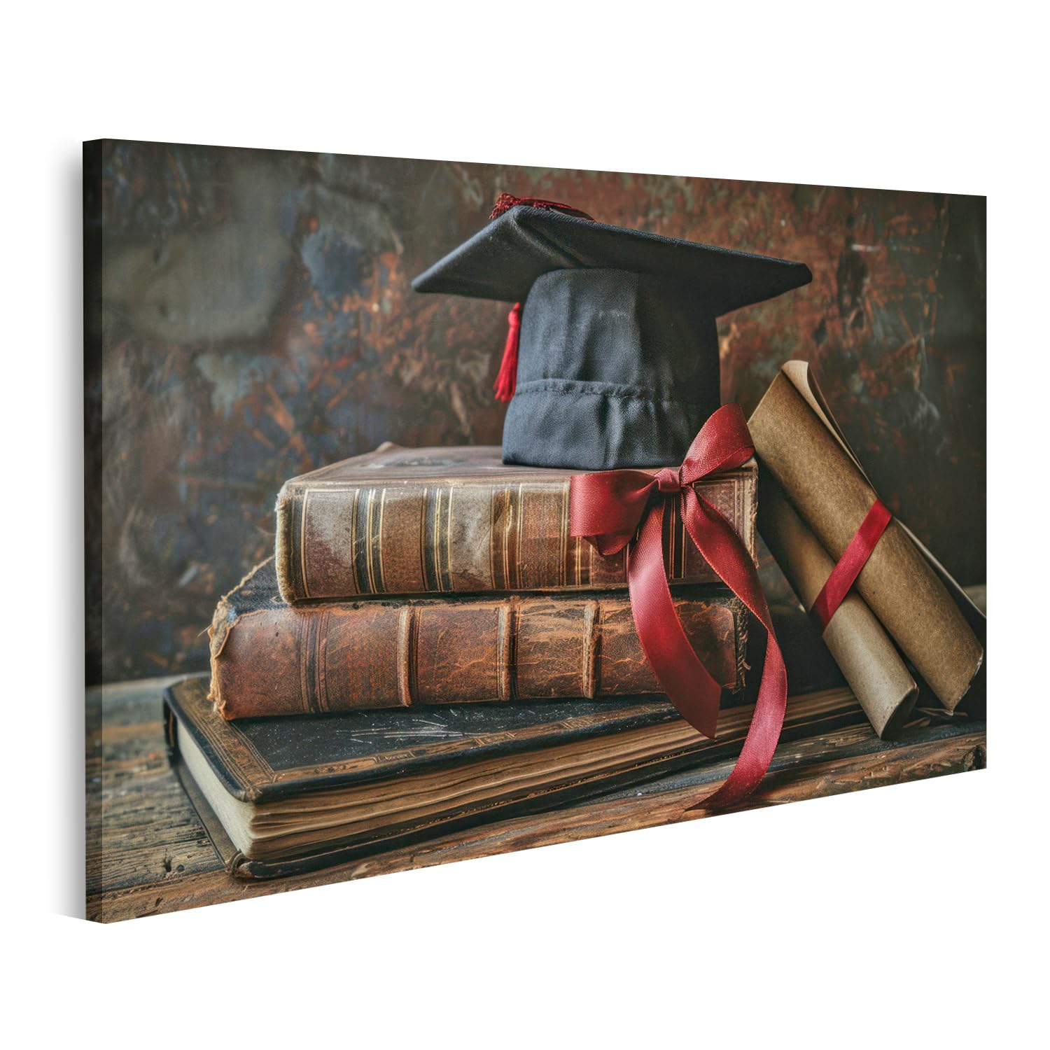 Tableau sur toile de remise de diplôme idéal pour cabinet et librairie