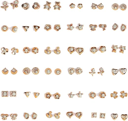 Shining Diva Fashion Latest Stylish Multicolour Earrings for Women and Girls Combo 36 Pairs Set (12021er)