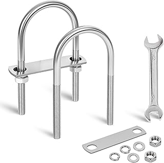 2 Sets M10 U-Bolts,u-Bolts 3" (78mm) Wide,U-Bolts with Nuts