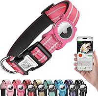 Vista 13 de Collar de perro Airtag con código QR, collar reflectante para perro con soporte Airtag, acolchado suave y hebilla de bloqueo de seguridad ajustable