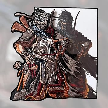 Patchlab Morale Badge Patch Chevron #24 Nemesis Sengoku Inspired Manga Hero Punisher 6" with Hooks and Artcard Limited to 100 for Patch Collection, EDC, MMA Gear or to Sew with Machine