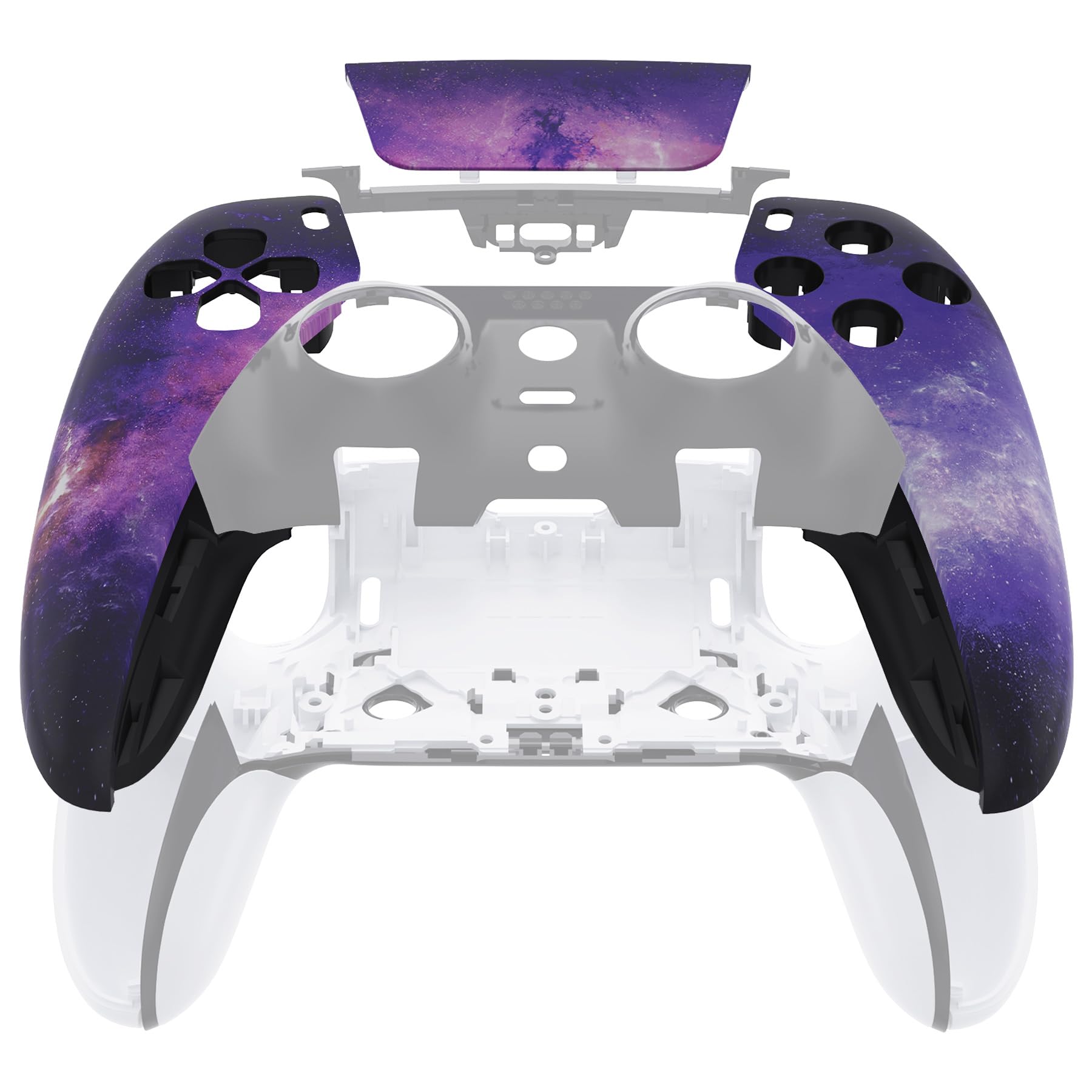 eXtremeRate Frontschale mit Touchpad, kompatibel mit PS5 Edge Controller, Nebula Galaxy DIY Ersatz-Frontplatte, benutzerdefinierte Touch-Pad-Abdeckung, kompatibel mit PS5 Edge Controller