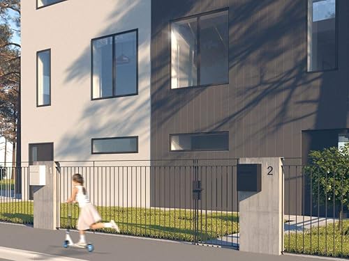 Miniatura 7 de Base by Bravios - Buzón de diseño contemporáneo en negro con recubrimiento en polvo