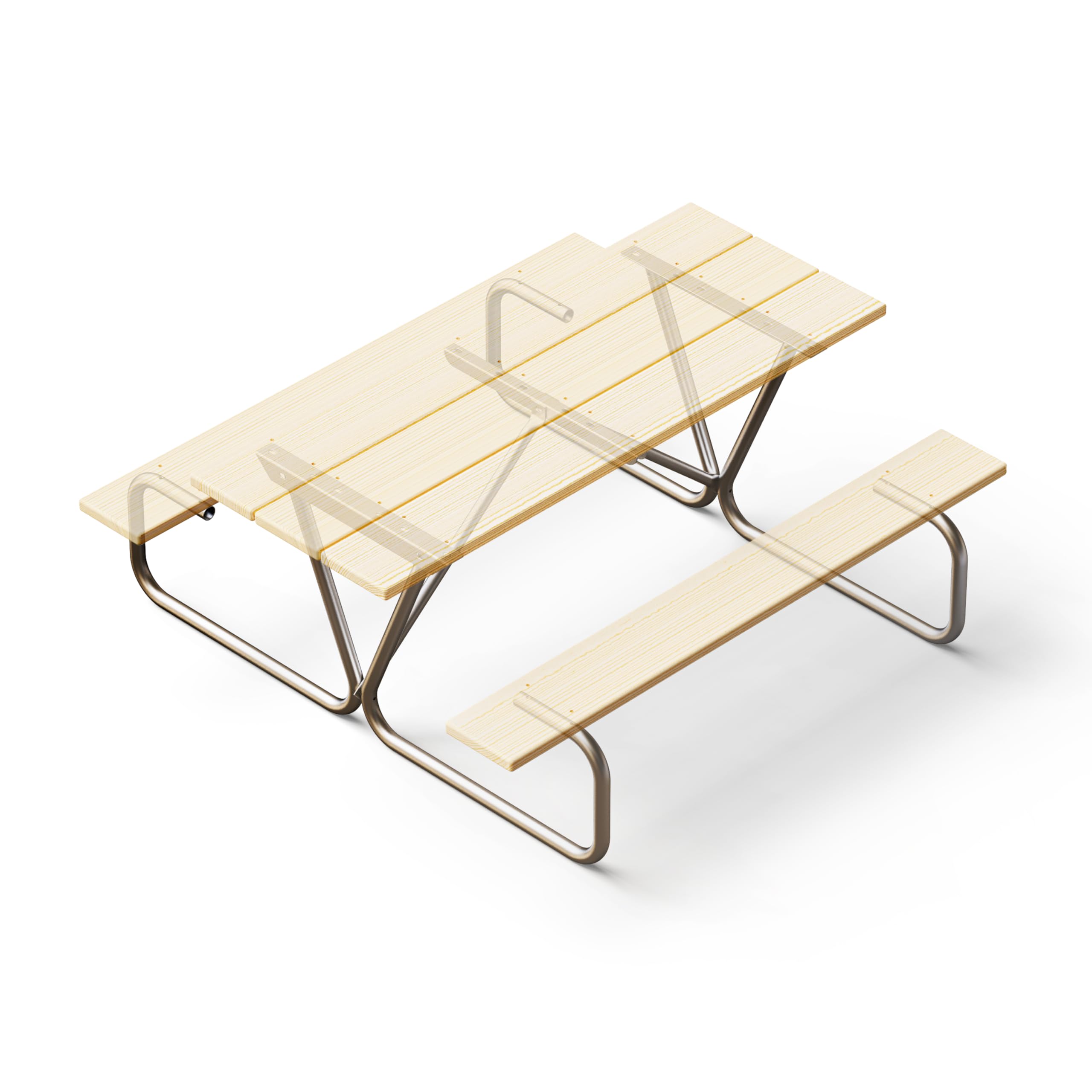 Amazon.com: Heavy Duty Comercial Steel Picnic Table Frame Only Kit 6ft ...