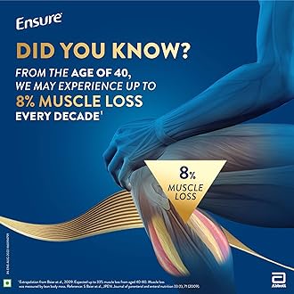 Ensure Complete, Balanced Nutrition Drink For Adults 200g, Vanilla Flavour, Now With A Special Ingredient HMB And 32 Essential Nutrients To Help Build & Protect Muscle Strength