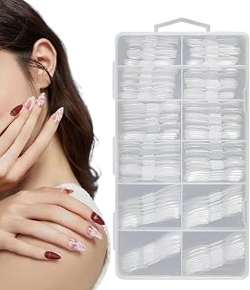 Akryl Nagelformer 120 Stycken Genomskinliga UV-Gel Formar med Skala | Nagelformar Förlängningstips Återanvändbara För Skönhetsvård och av Fingrar och Tår i