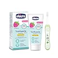 Chicco Toothpaste Strawberry + Chicco Brush Green 6-36M