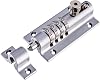 Squire Combi Bolt Door Lock COMBI4 - 4 Wheel Combination Locking Bolt - Weatherproof Die Cast Body - Tamper Proof Slide Bolt - High Security Gate Lock for Home & Garages Chrome, 120 mm