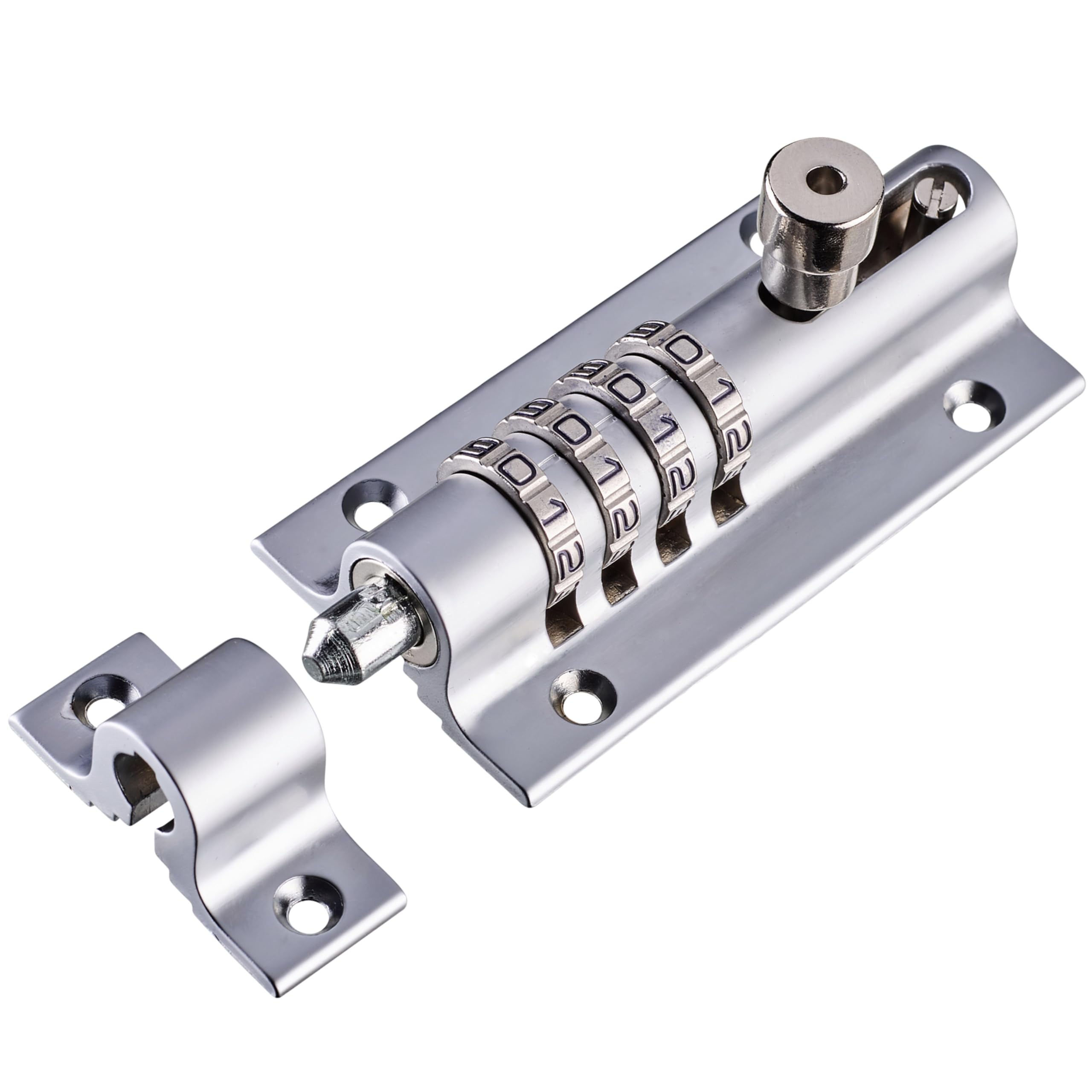 Squire Combi Bolt Door Lock (COMBI4) - 4 Wheel Combination One Size, Chrome
