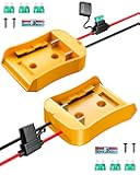 2 Pack 20V Adapter for Dewalt Battery Adapter Compatible with Power Wheels Battery Conversion Upgrade Kit for DIY Rc Car Toys, Robotics and Rc Truck with 30A Fuses Wire Terminals 12AWG Wire