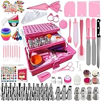 Vista 1 de 359PCs Cake Decorating Baking Supplies Kit, Baking Set with 66 Piping Tips, Icing Bags and Tips Set for Beginners,Baking Tools,Cupcake Decorating Kit