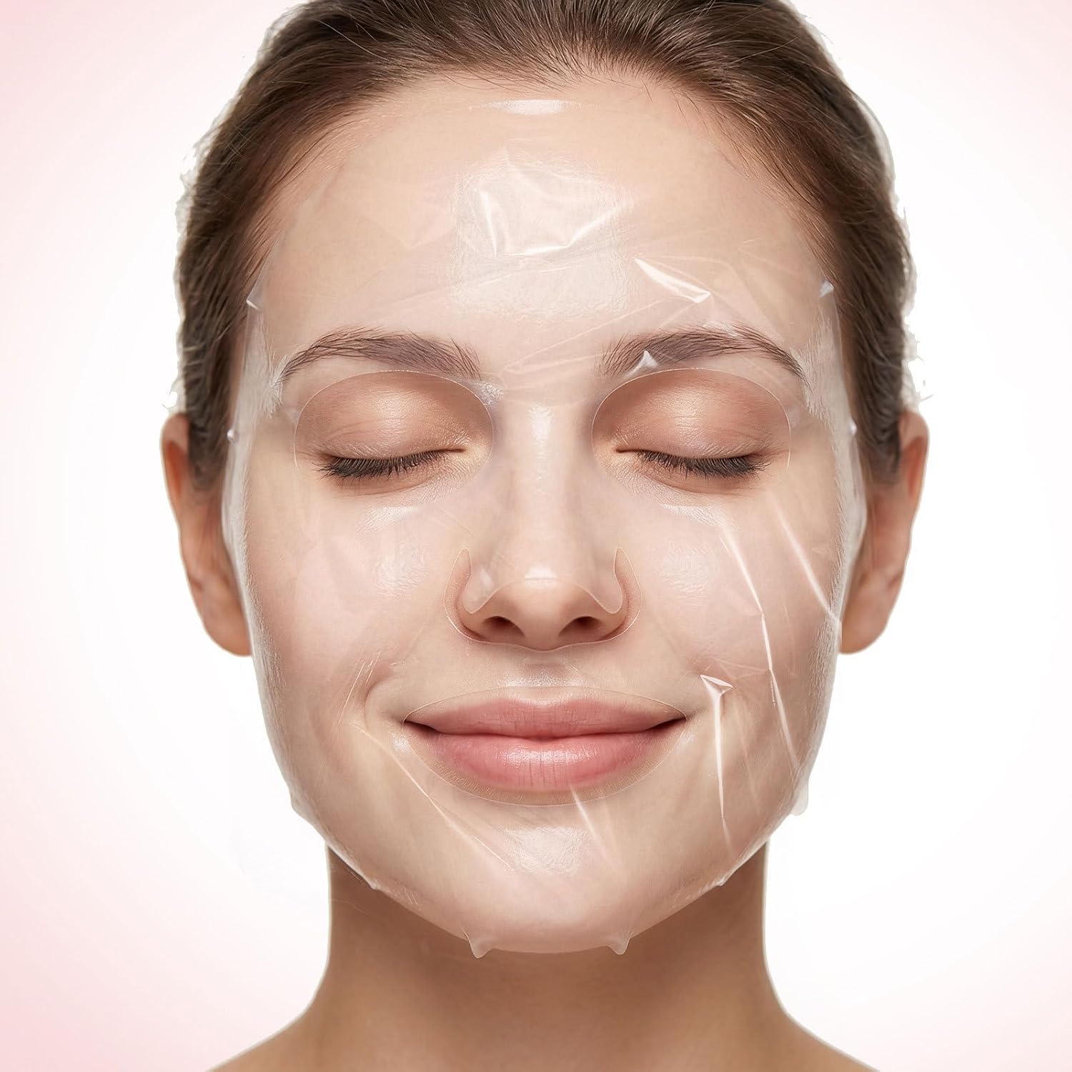 400pcs Face Mask Sheets - DIY Facial Skincare Masks DIY Spa Thin Plastic Wrap for Women Beauty Moisture Retention