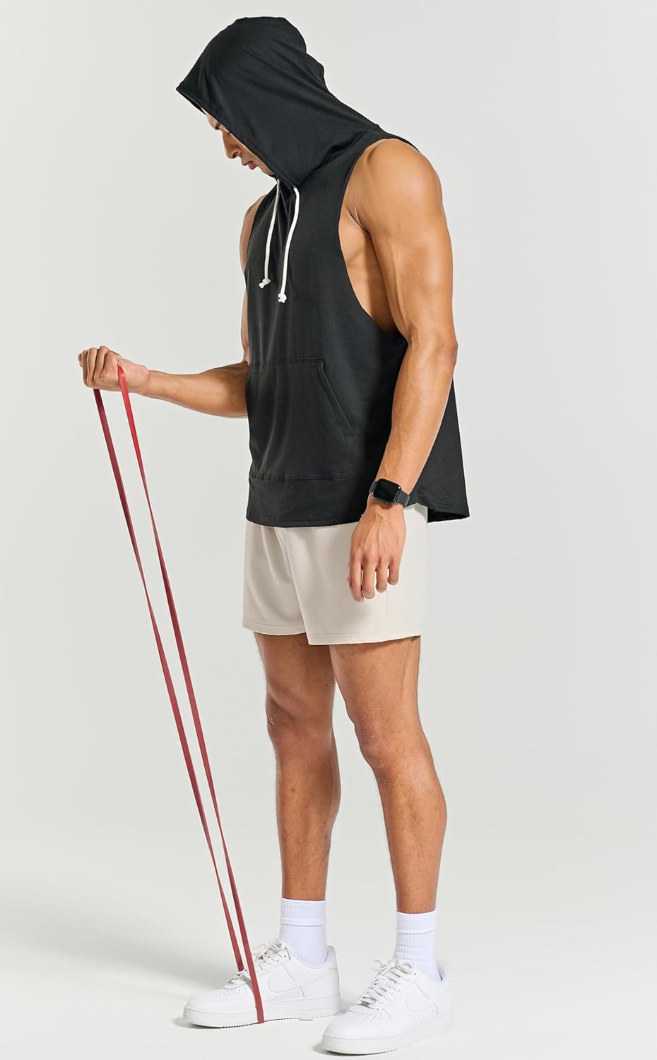 Men's Icon Cut Off Workout Hoodies Gym Muscle Tank Shirts Sleeveless Training Hoodies - Image 5