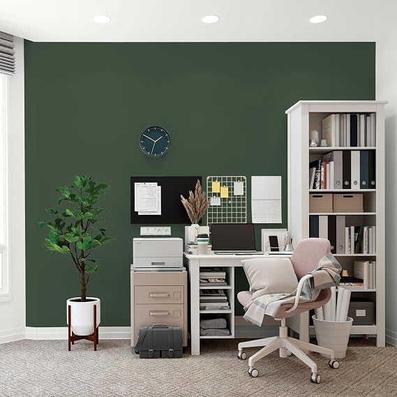 Glidden One Coat 1 gal. Pine Forest/Green Flat Interior Paint with Primer