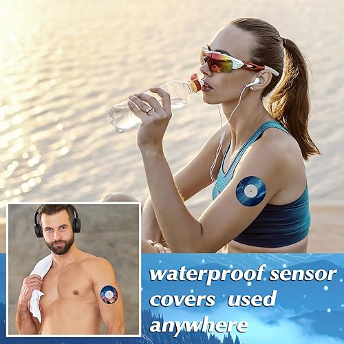 Miniatura 6 de FuWeave Paquete de 36 parches adhesivos para sensor Libre 2 con cielo estrellado CGM parches impermeables CGM cubiertas CGM a prueba de sudor sensor