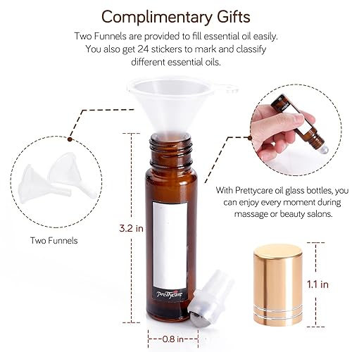 Miniatura 19 de PrettyCare Botellas enrollables para aceites de 0.3 fl oz