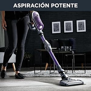 Rowenta XForce Flex 8.60 Allergy Care RH9638 - Aspiradora escoba sin cable con gran potencia, batería extraíble de 22 V hasta 35 minutos de autonomía, tubo flexible y sistema led en el cabezal_5