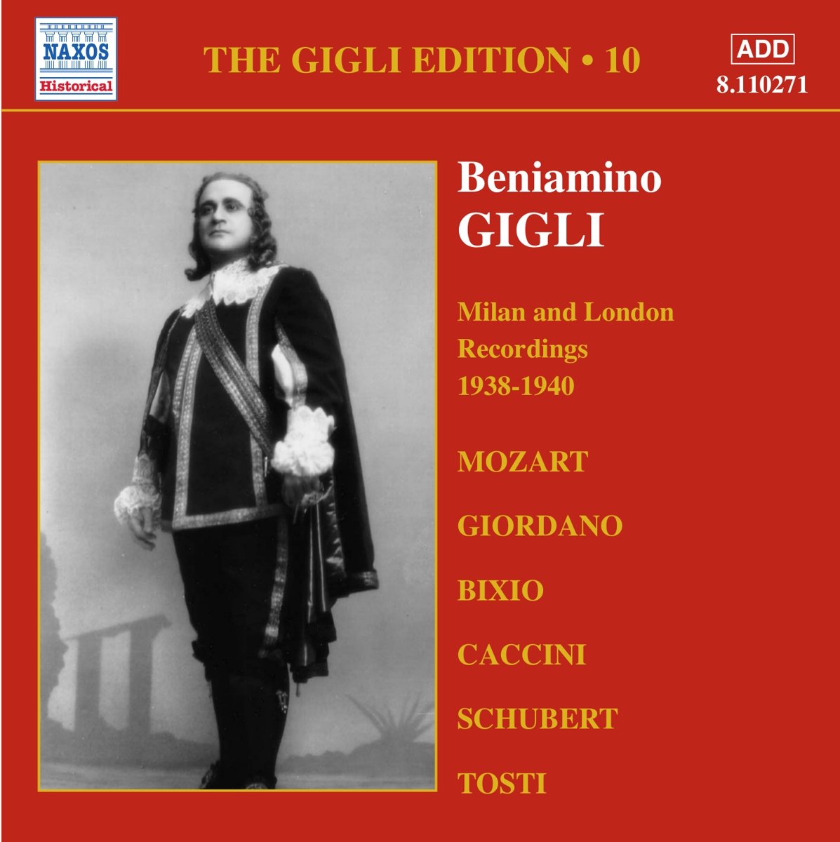 GIGLI, Beniamino: Milan and London Recordings