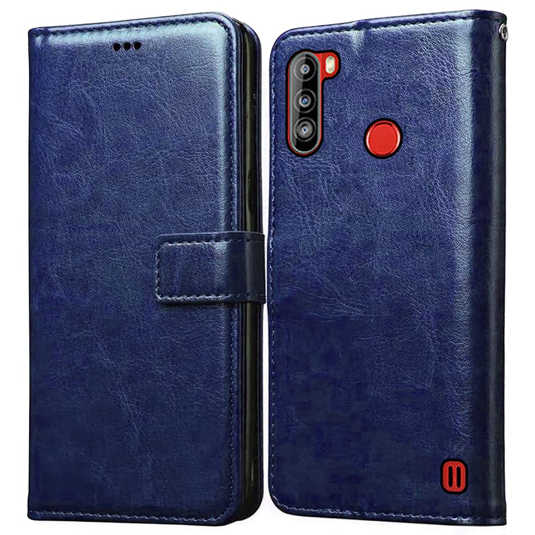Casotec Flip Cover for Lava Z4 / Z6 | Premium Leather Finish | Inbuilt Pockets & Stand | Flip Case for Lava Z4 / Z6 (Blue) (B09QCVKGKS) Amazon Price History, Amazon Price Tracker