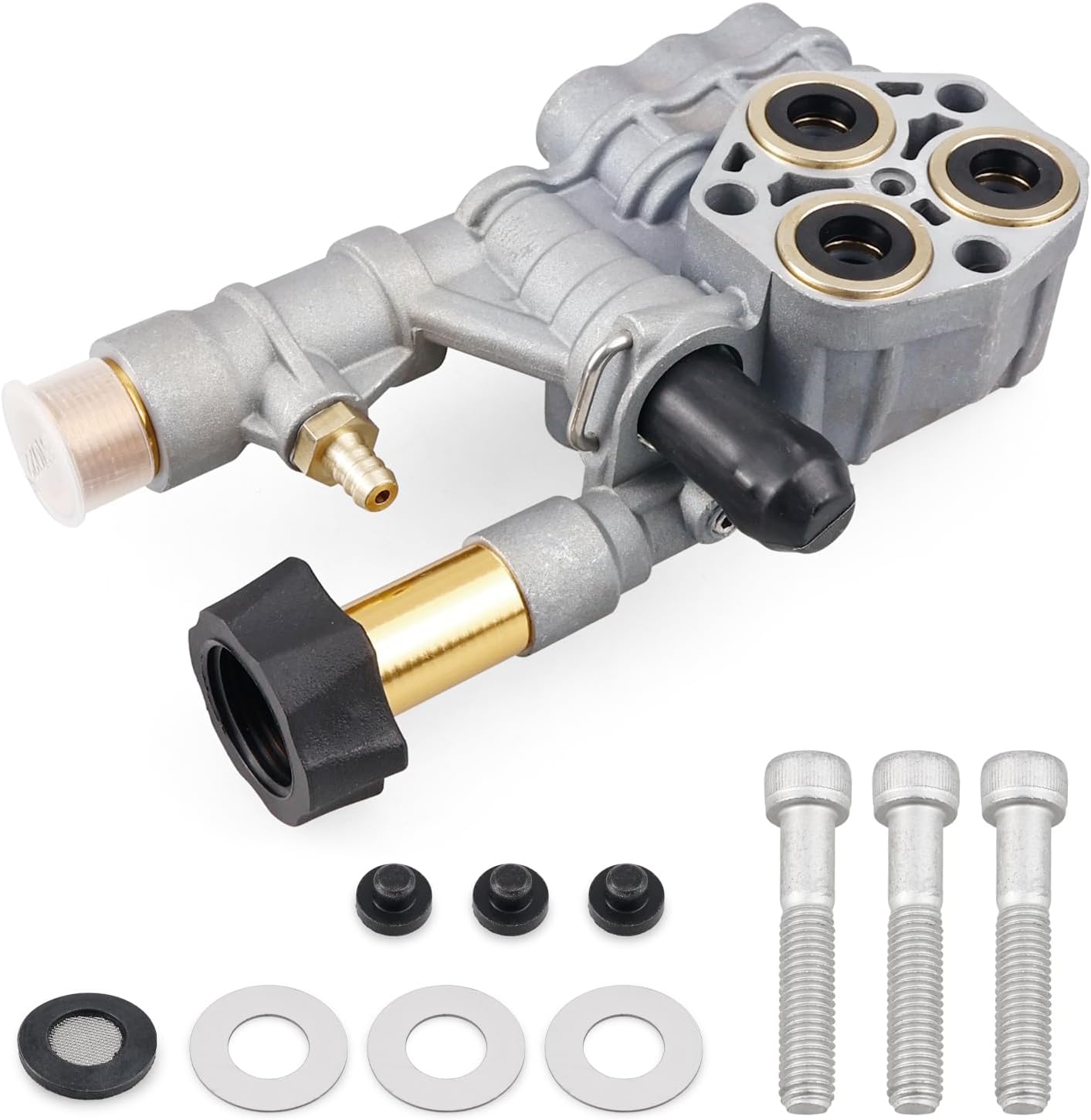 7108366 Pressure Washer Pump Manifold Compatible with Technologies axial cam Pressure Washer Pump 510020 520006