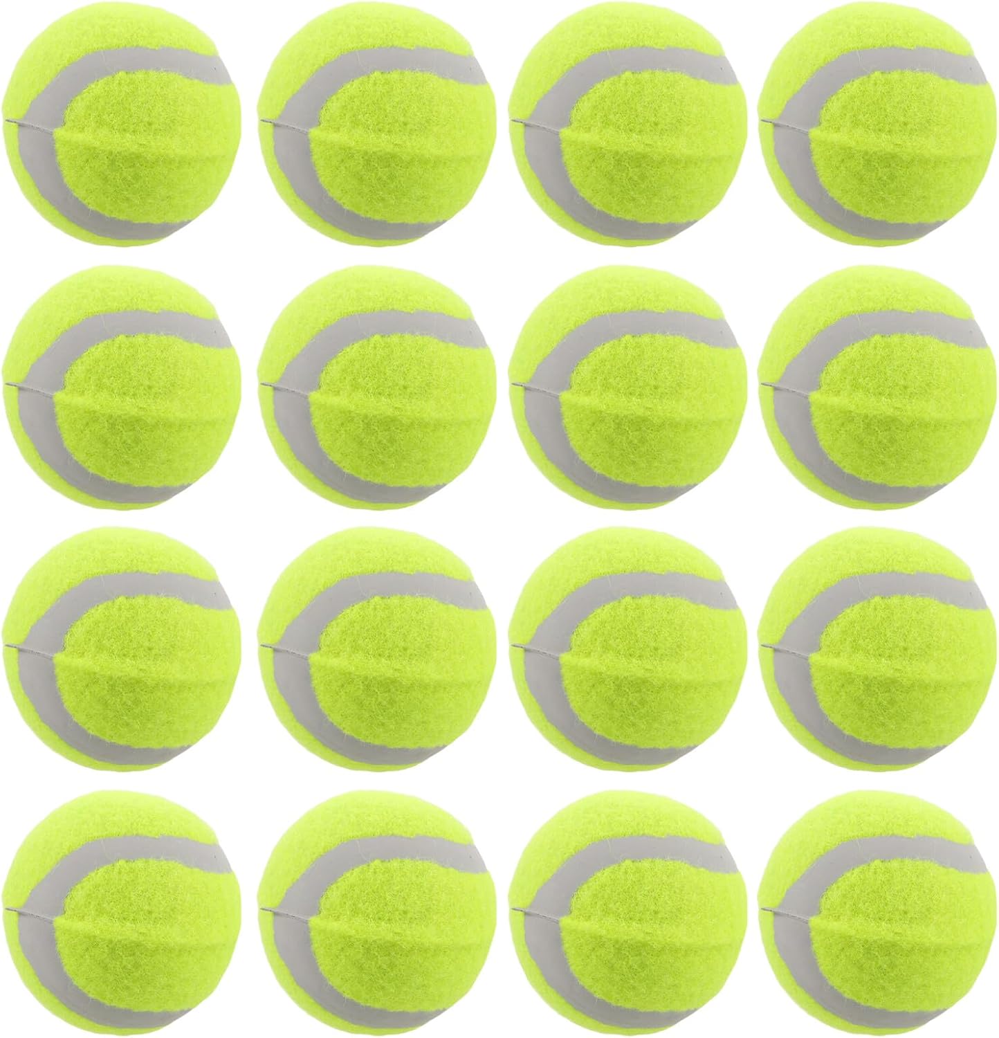22pcs Dog Tennis Balls Rubber Chew Sturdy Fetch Balls for Small Medium Large Dogs Interactive Exercise Training Pet Supplies