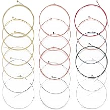 3 Sets of 6 Acoustic Guitar Strings Steel and Copper Replacement Strings