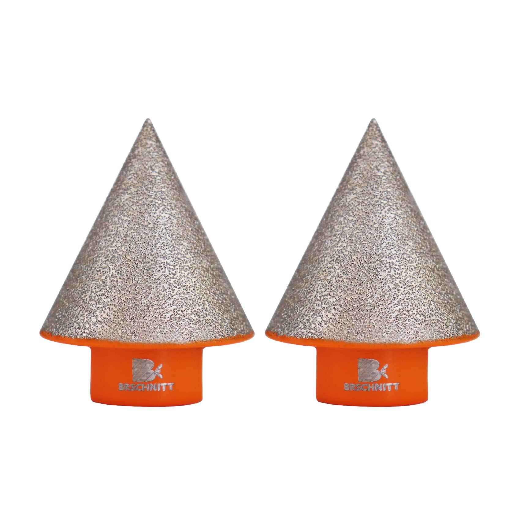 Diamond Beveling Chamfer Bit,BRSCHNITT 2pcs 35mm Diamond Finger Milling Bits with M14 thread for enlarging, polishing and bevelling the exsit holes โ image 1